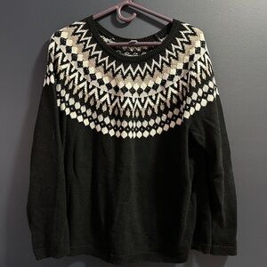 J Jill Black Holiday Sweater, XLP